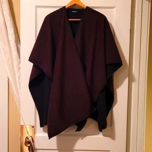 Nicole Miller fleece poncho wrap